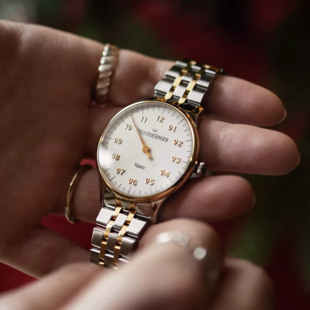 Meister Singer Yaara Automatic Watch, White with Gold Ladies Watch YA901G