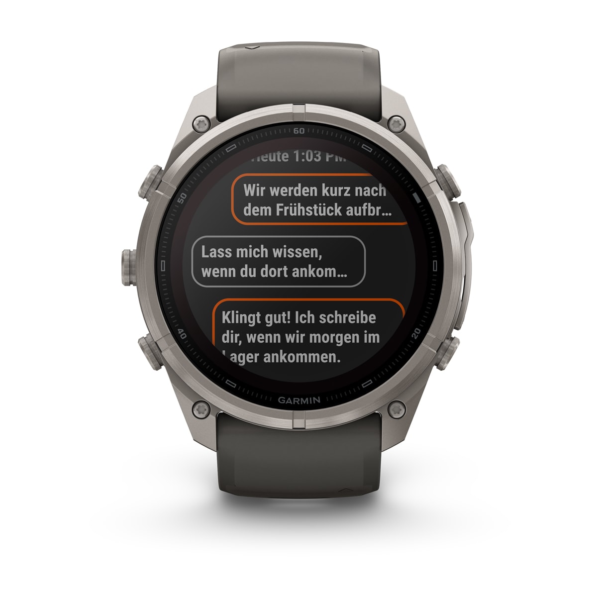 Garmin fēnix® 9 Pro inReach® Solar - 51 mm MIP Sapphire Titanium with Pebble Gray/Silver Gray Silicone Band 010-04339-01