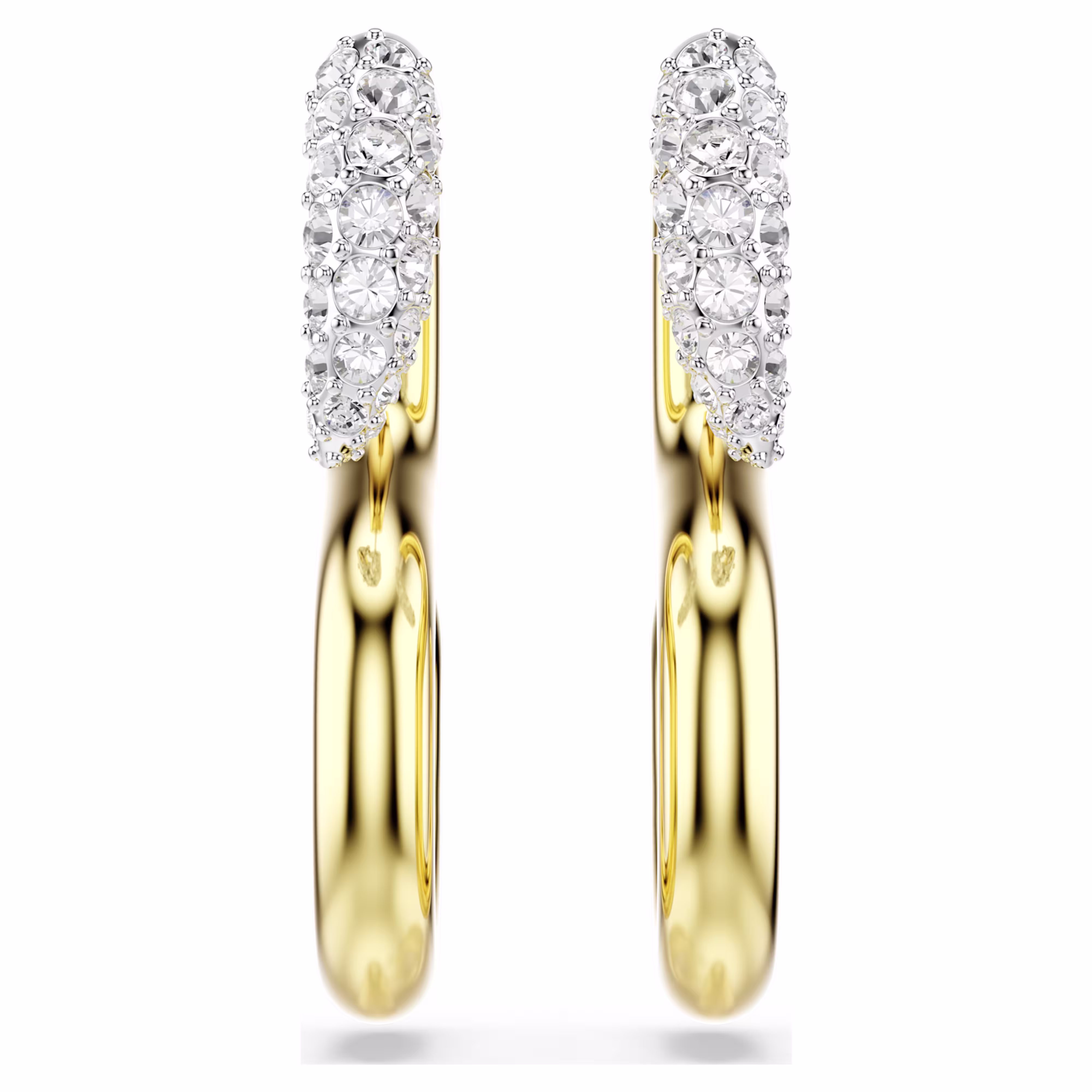 Swarovski Dextera earrings, round cut, white, metal mix