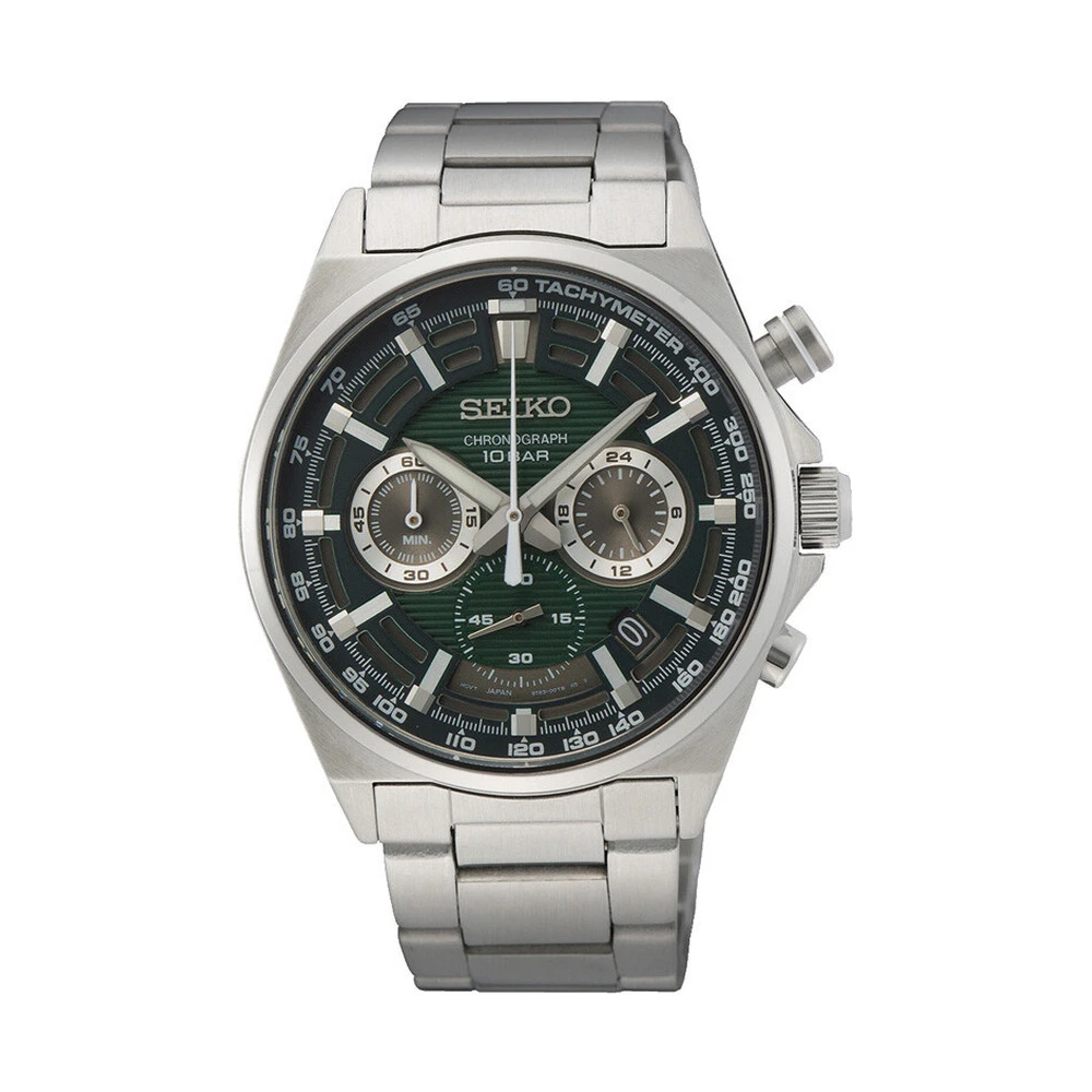 Seiko chronograph with tachymeter men's watch SSB405P1