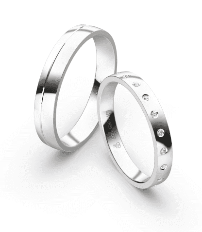 First Individual Love 3D White – Two pair of wedding rings Rauschmayer 73-03047 / 72-03047