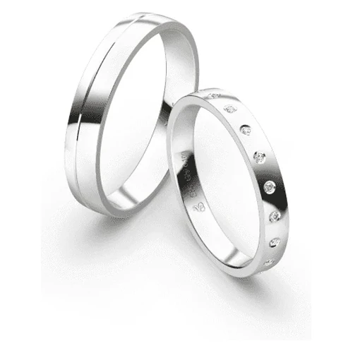 First Individual Love 3D White – Two pair of wedding rings Rauschmayer 73-03047 / 72-03047