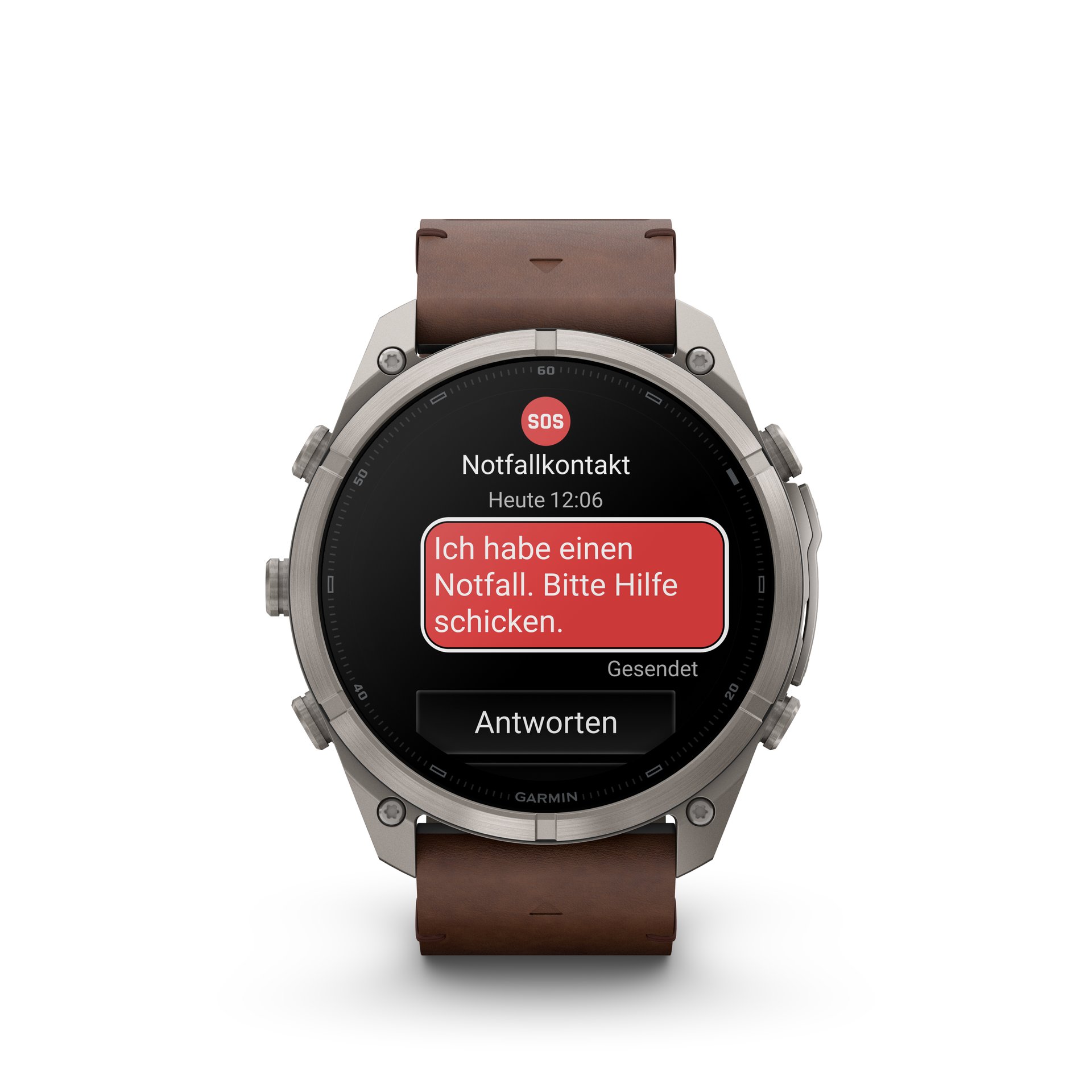 Garmin fēnix® 9 Pro inReach® - 51 mm AMOLED Sapphire Titanium with Walnut Leather Band + Pebble Gray/Silver Gray Silicone Band 010-04337-41