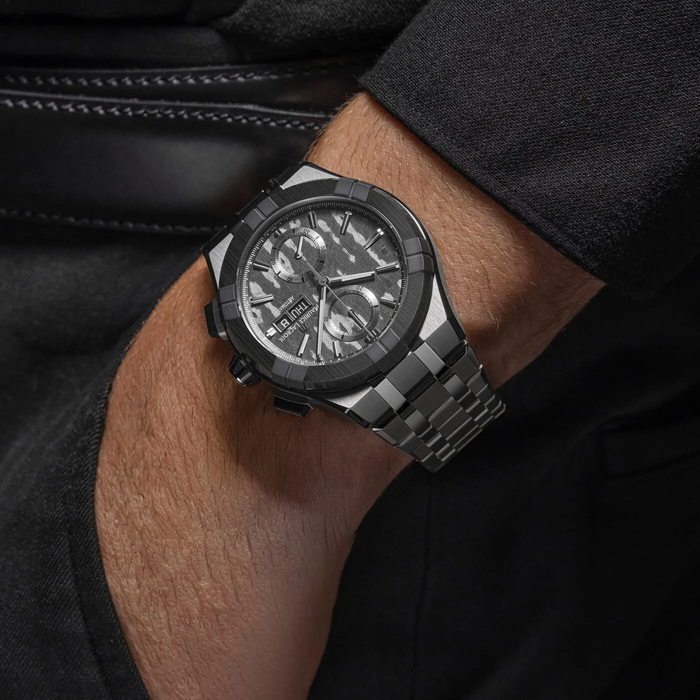 Maurice Lacroix Aikon-IC Carbon UD Chronograph 43 mm Automatic steel bracelet Men's Watch AC6038-S1C31-330-1