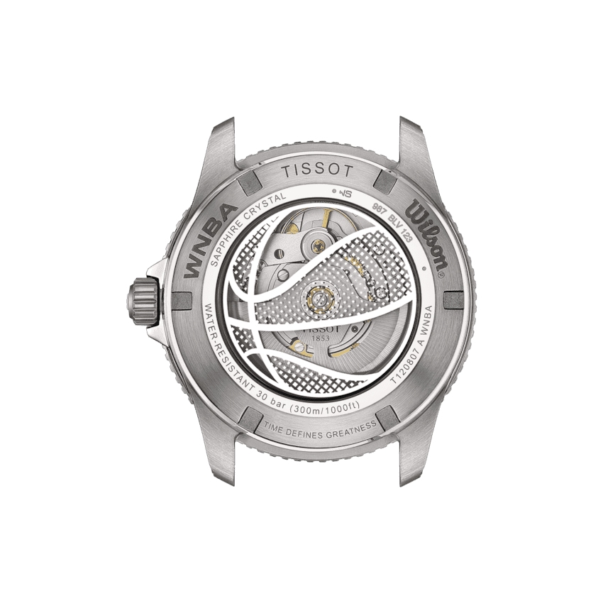 Tissot Seastar Wilson WNBA set with white leather strap T120.807.17.051.00