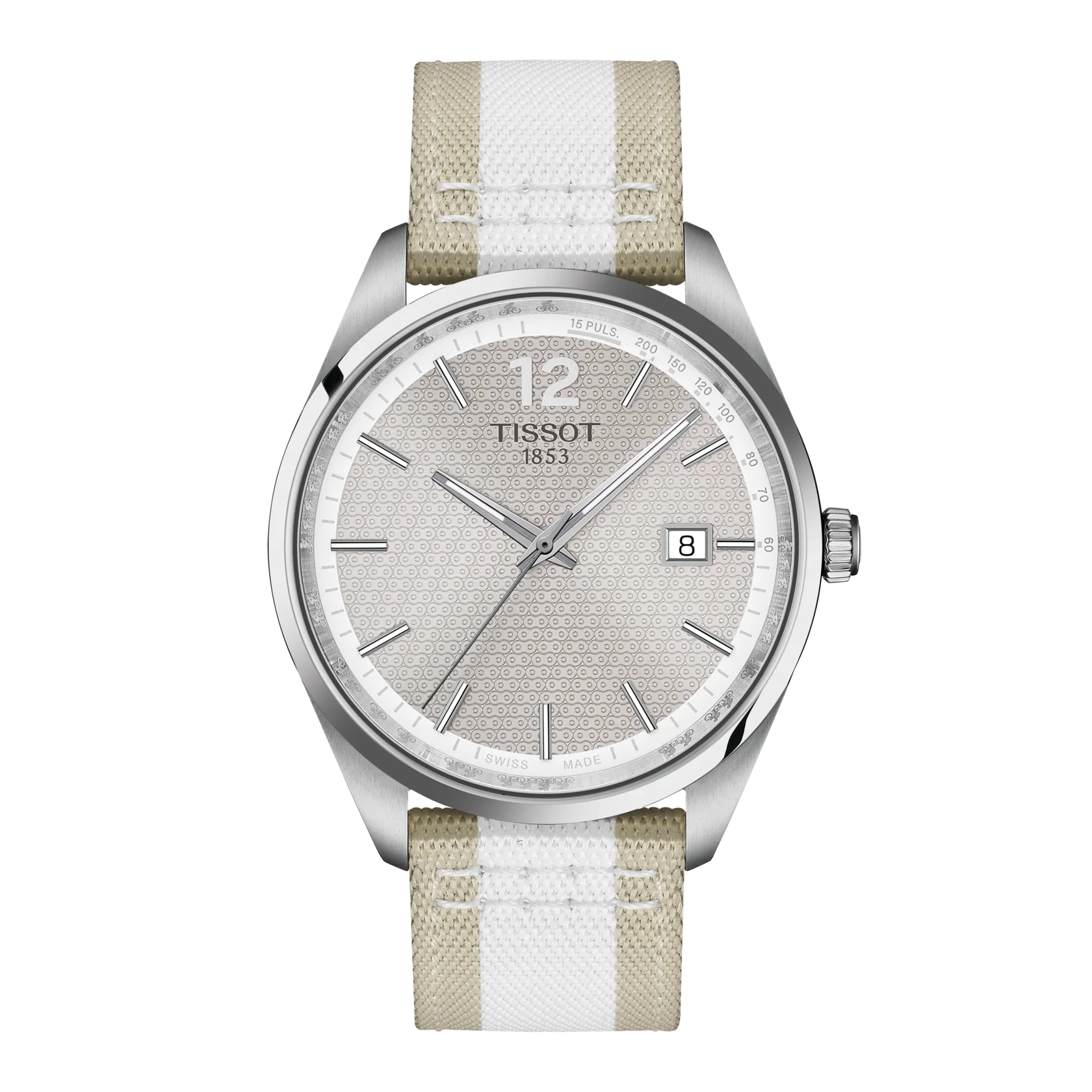 Tissot PR 100 40mm textile strap with pin buckle, quartz movement men's watch T150.410.17.037.00