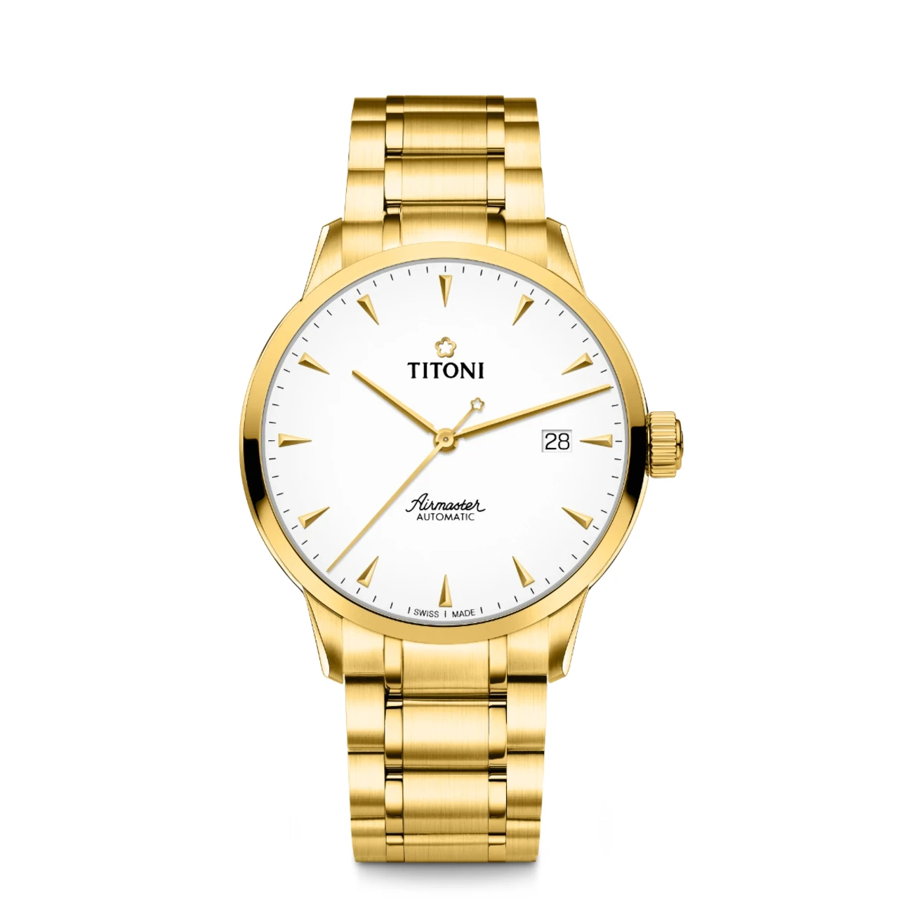 Titoni Airmaster Automatic Yellow Gold Men's Watch 83733G-583