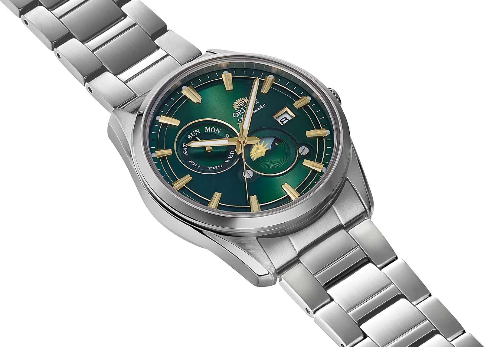 Orient Sun and Moon Automatic 41.5 mm Green Men's Watch RA-AK0314E30B