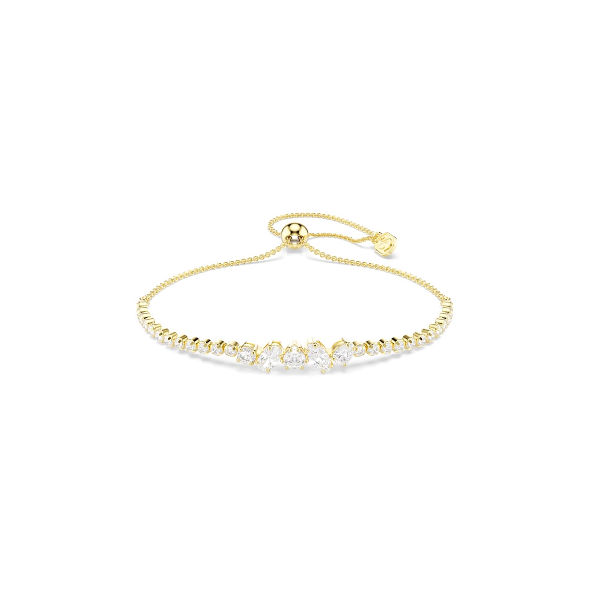 Swarovski Mesmera Armband, Verschiedene Schliffe, Weiß, Goldlegiert