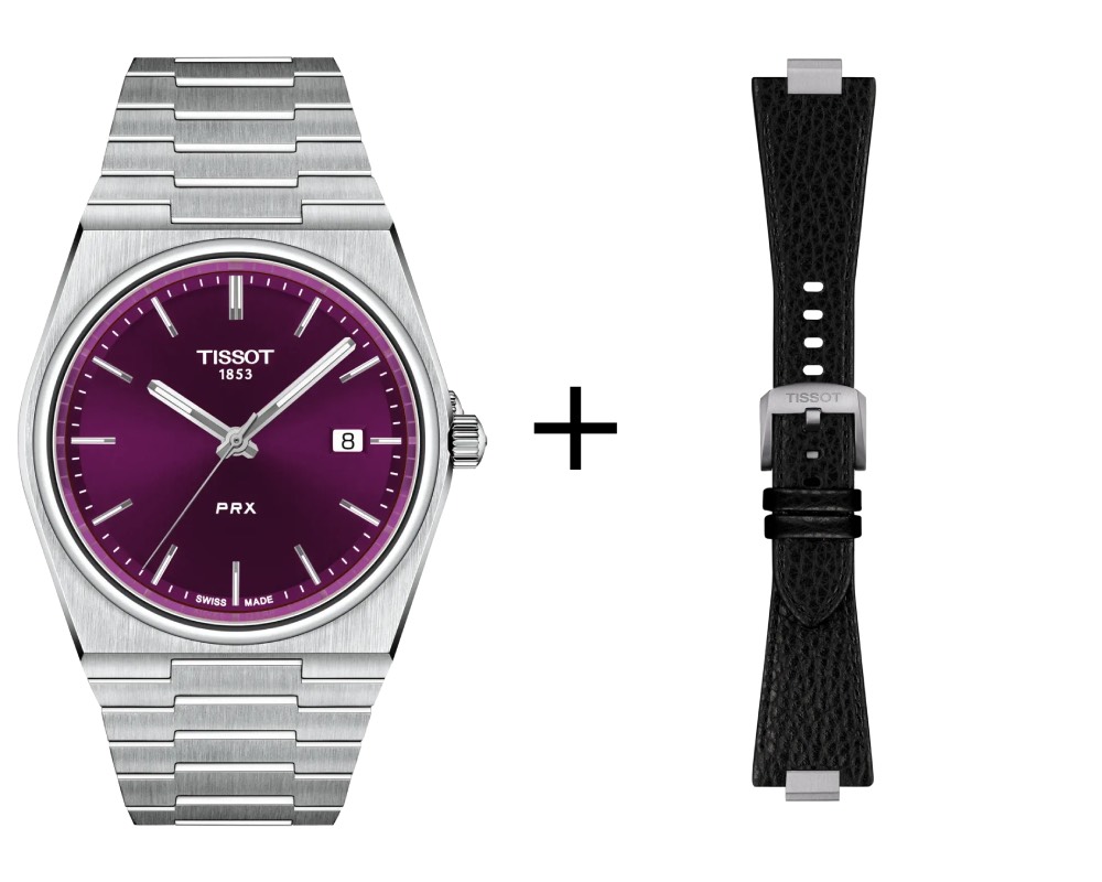 Tissot PRX 40mm Purple, Quartz movement, Stainless steel, Sapphire crystal Men's watch T137.410.11.401.00