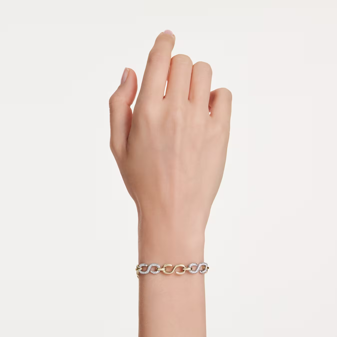 Swarovski Dextera bracelet, round cut, white, metal mix