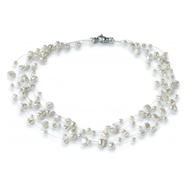 Adriana Multi-row freshwater pearl necklace V5
