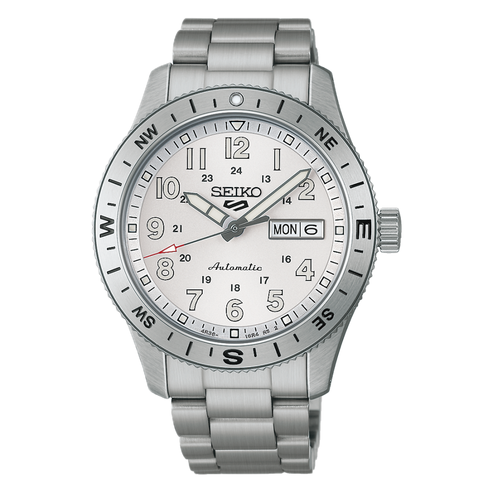 Seiko 5 Sports Field series 41mm, stainless steel, automatic, white men's watch HDB007K1