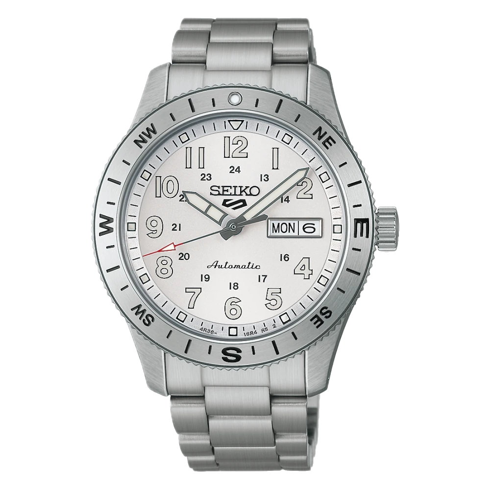 Seiko 5 Sports Field series 41mm, stainless steel, automatic, white men's watch HDB007K1
