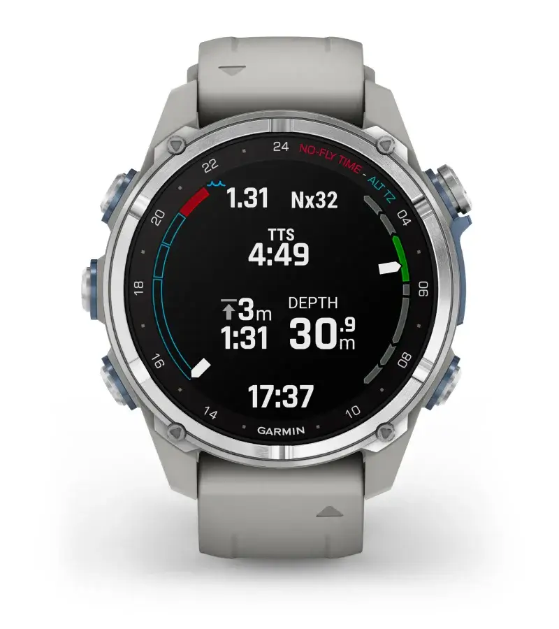 Garmin DESCENT MK3S AMOLED Silver/Fog Gray Men's Watch 010-02753-04