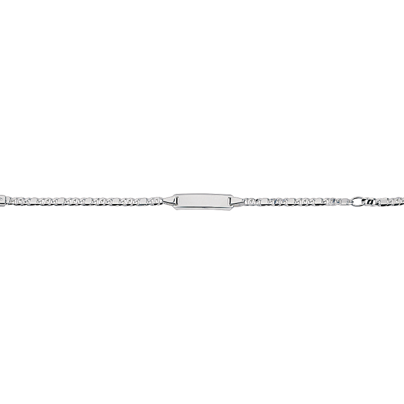 CEM 925 silver identification bracelet 12 - 14 cm, rhodium-plated BIDR904658