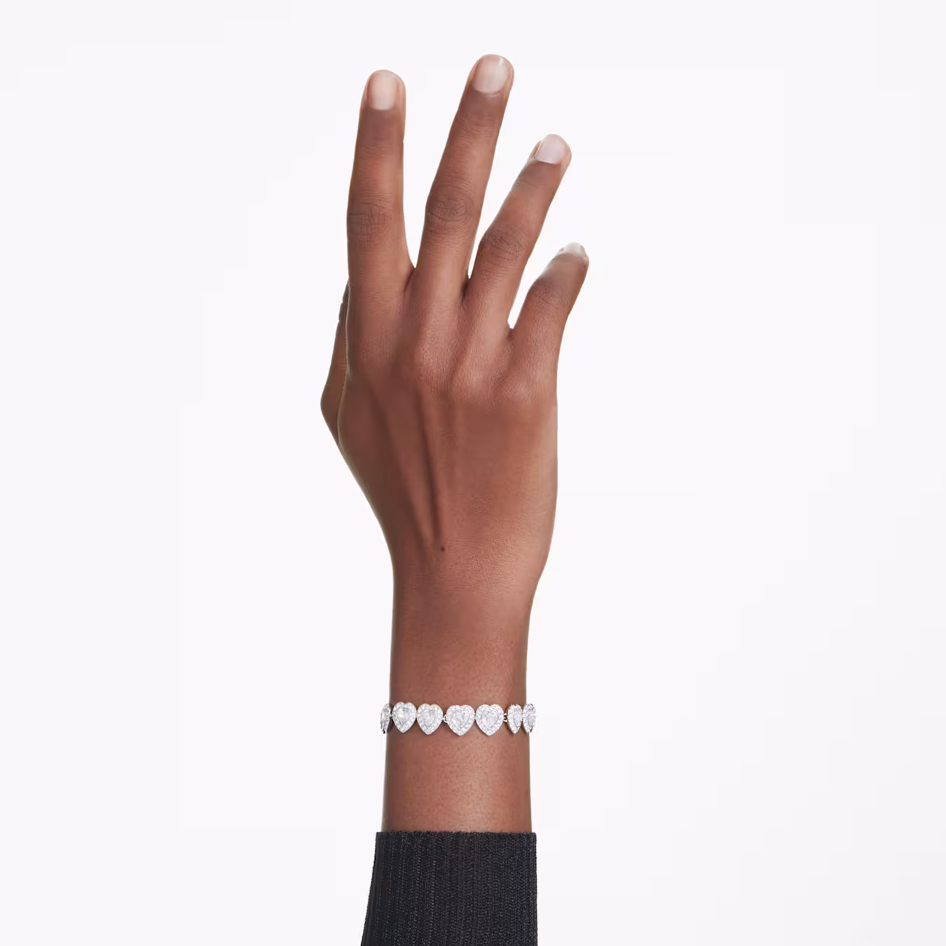 Swarovski Ariana Grande x Swarovski Armband Verschiedene Schliffe, Herz, Weiß, Rhodiniert