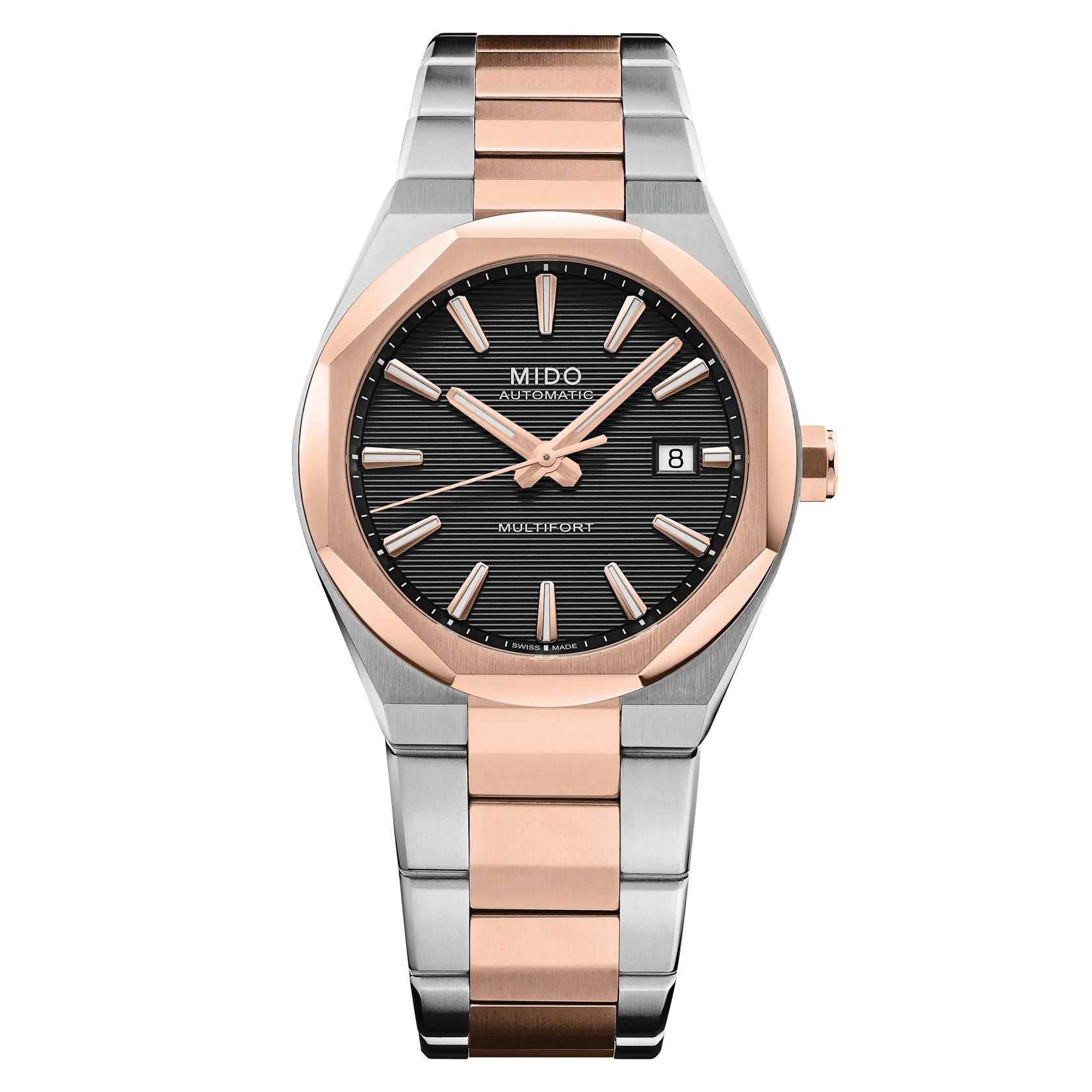 Mido Multifort 8 One Crown, Multicolor, Octagonal Bezel, Power Reserve up to 80 Hours Men's Watch M055.507.22.051.00