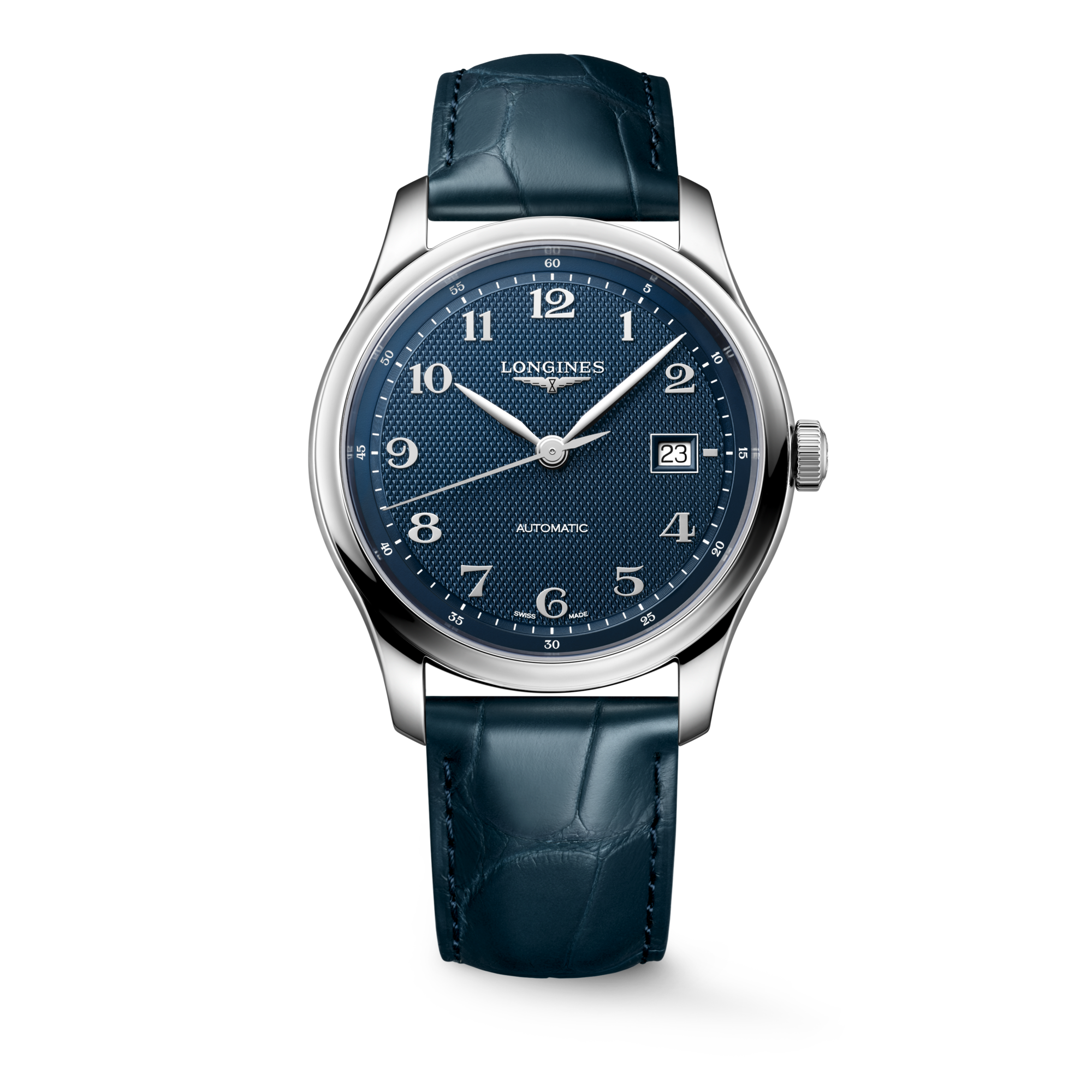 Longines Master Collection Mens Watch Blue Leather Strap 41mm L2.950.4.93.2