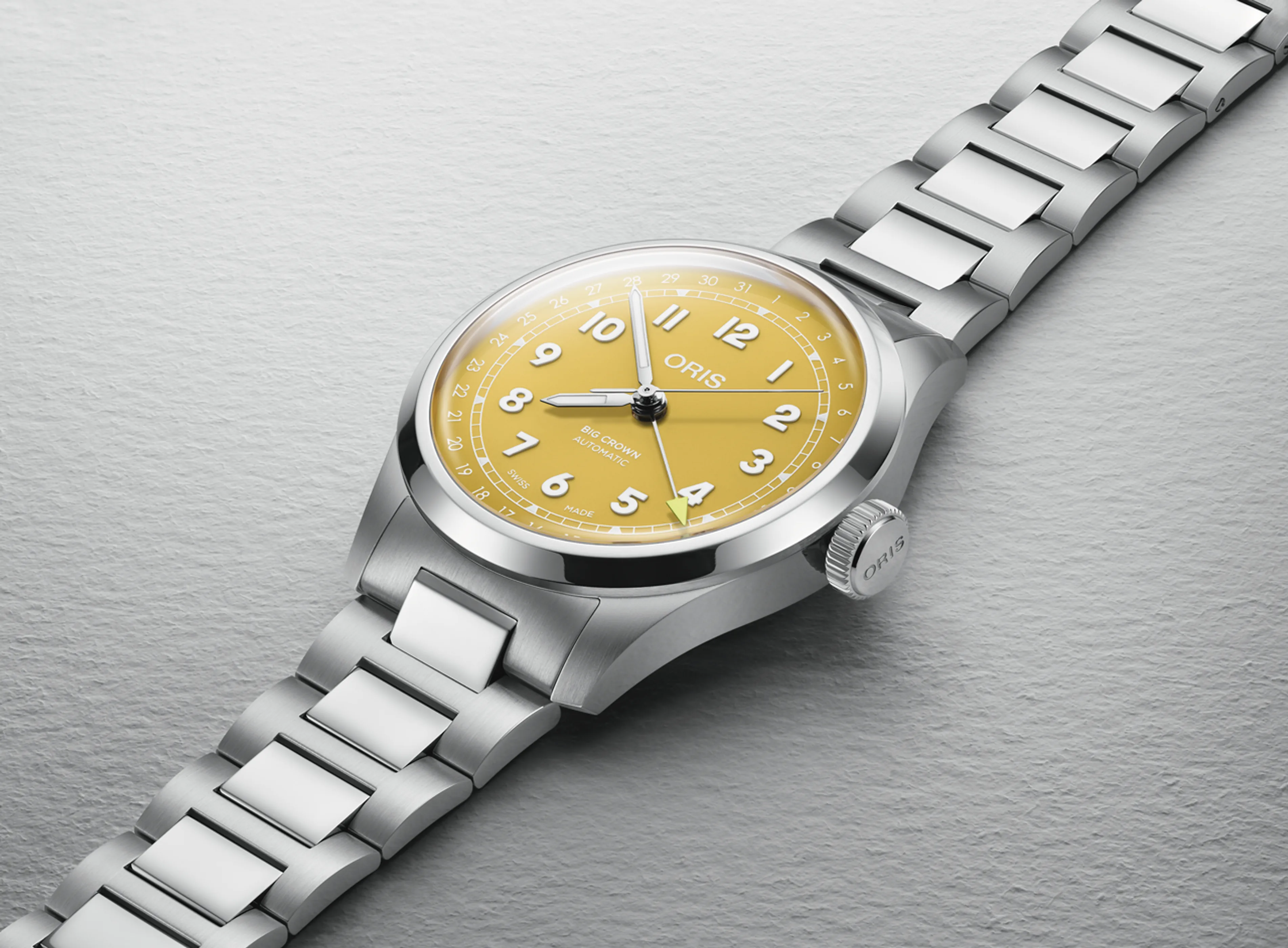 Oris Big Crown Pointer Date 40mm, automatic, stainless steel, yellow men's watch 01 754 7798 4069-07 8 20 06