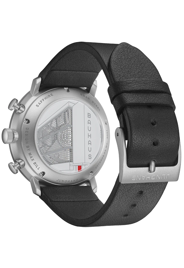 Junghans Max Bill Chronoscope Bauhaus men's watch 27-4303.02