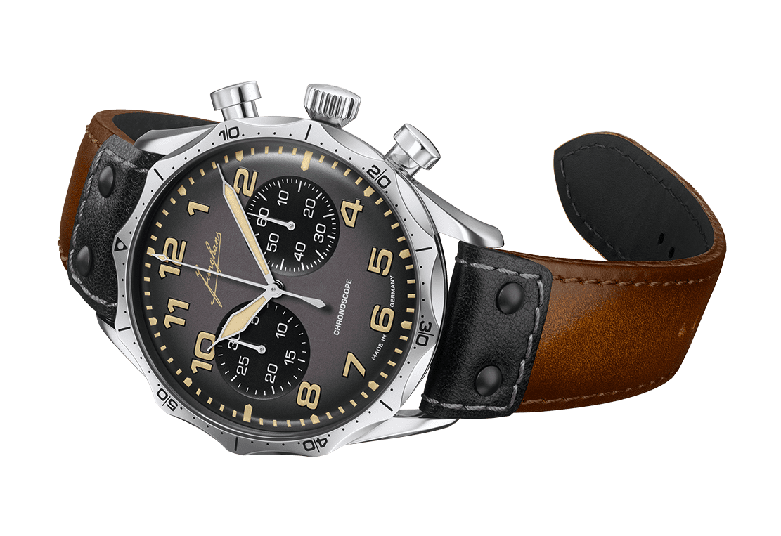 Junghans Pilot Chronoscope men's watch 27/3493.00