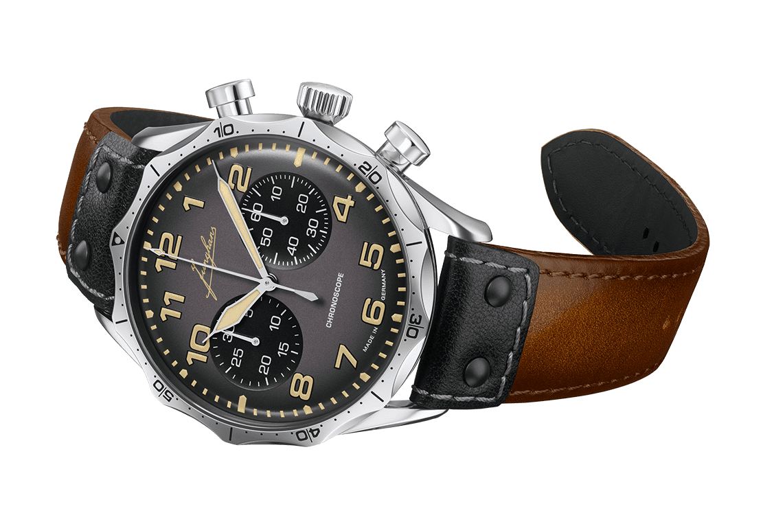 Junghans Pilot Chronoscope men's watch 27/3493.00