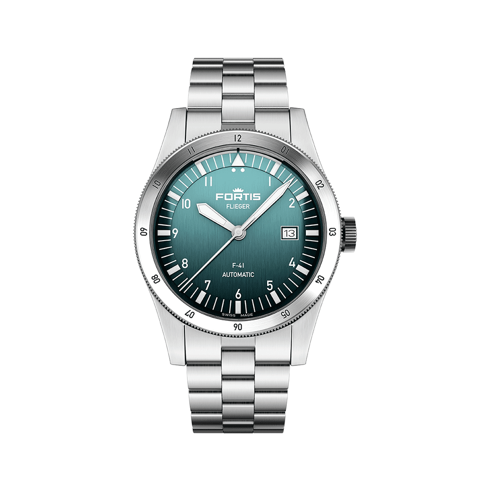 Fortis FLIEGER F-41 Automatic Petrol Men's Watch F4220021