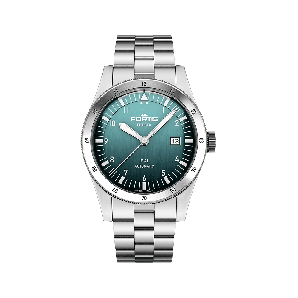 Fortis FLIEGER F-41 Automatic Petrol Men's Watch F4220021