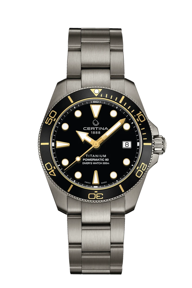 Certina DS Action Diver 38mm Titanium Powermatic 80 Men's Watch C048.807.44.051.00