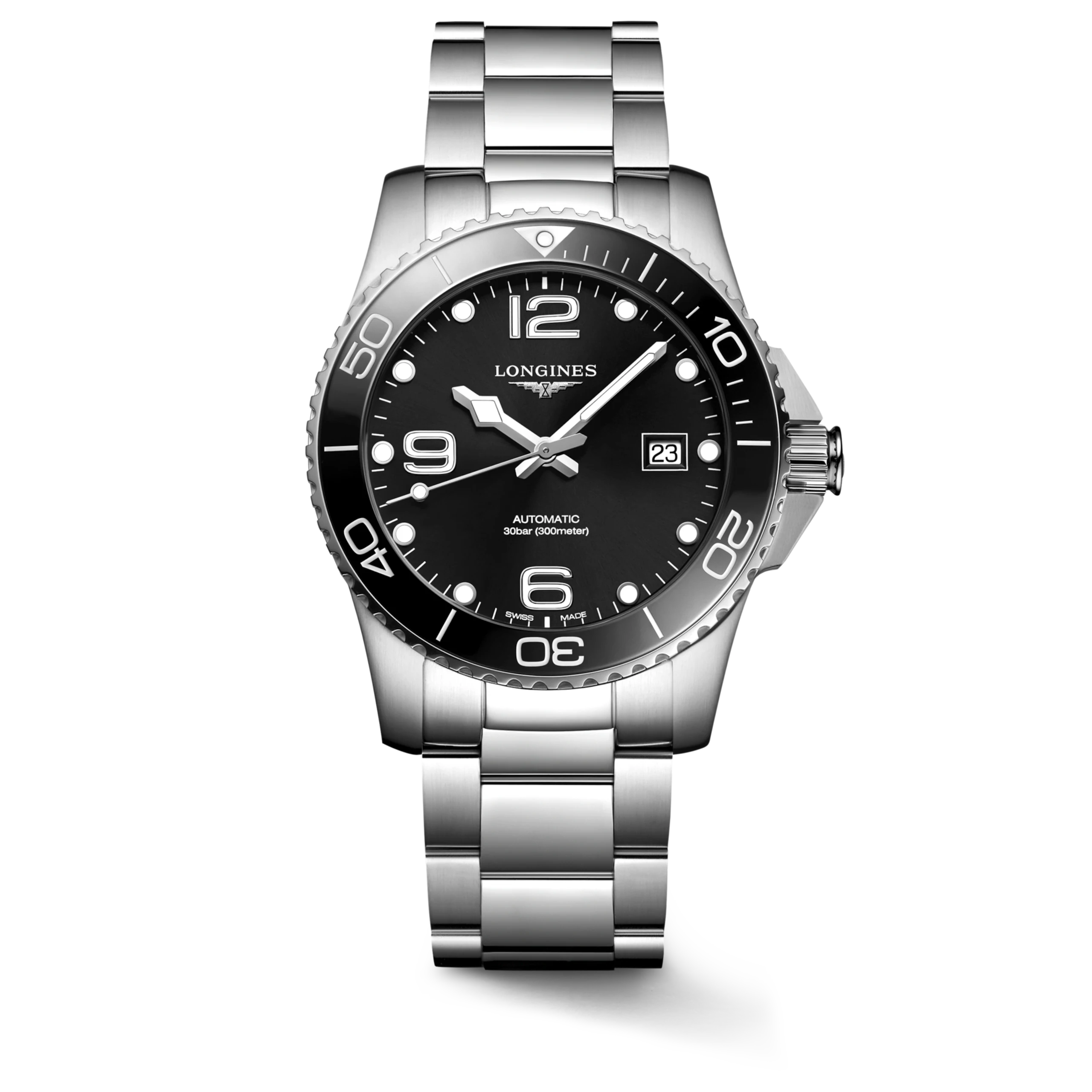 Longines HYDROCONQUEST - L3.781.4.56.6 Automatic watch, Ø 41.00 mm, stainless steel and ceramic bezel, men's watch L3.781.4.56.6