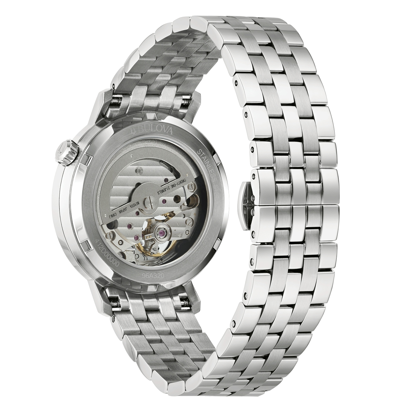 Bulova Aerojet Automatic 42-hour power reserve, stainless steel bracelet, blue men's watch 96A320