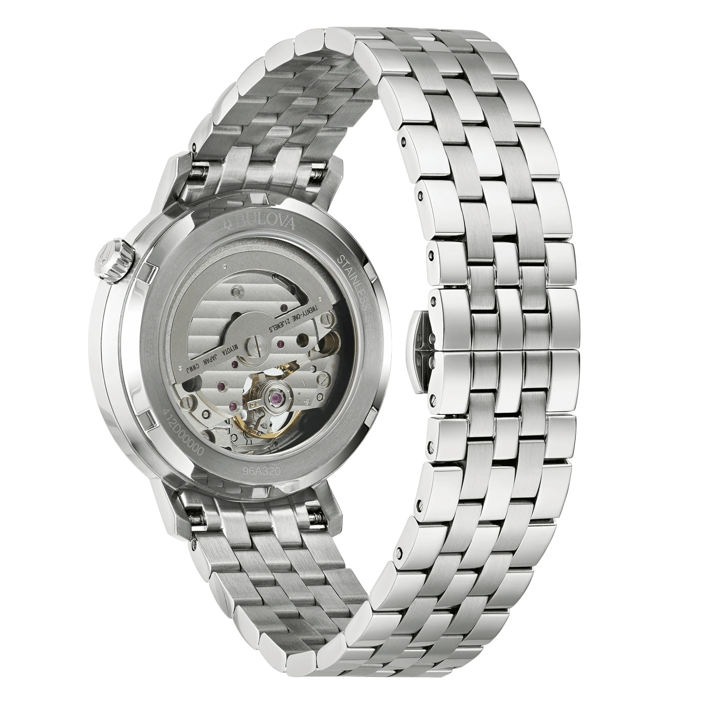 Bulova Aerojet Automatic 42-hour power reserve, stainless steel bracelet, blue men's watch 96A320