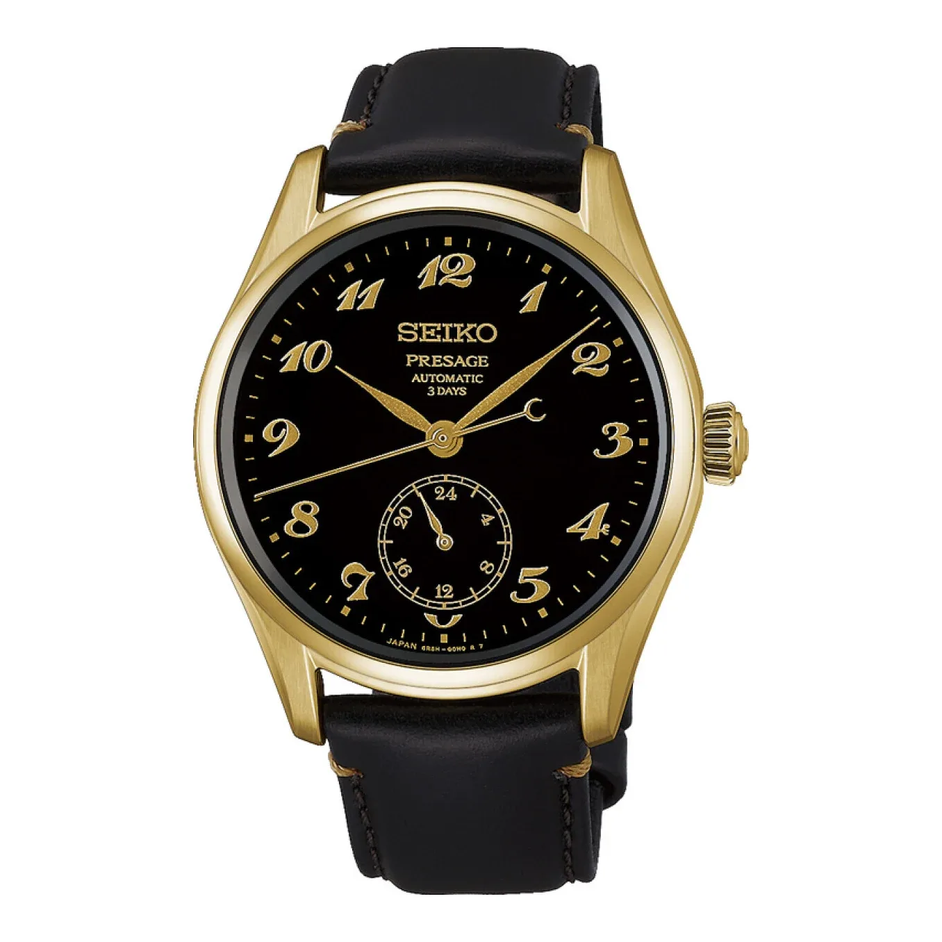 Seiko Presage Classic Series Automatic 40 mm Leather Strap Black Mens Watch HCC006J1