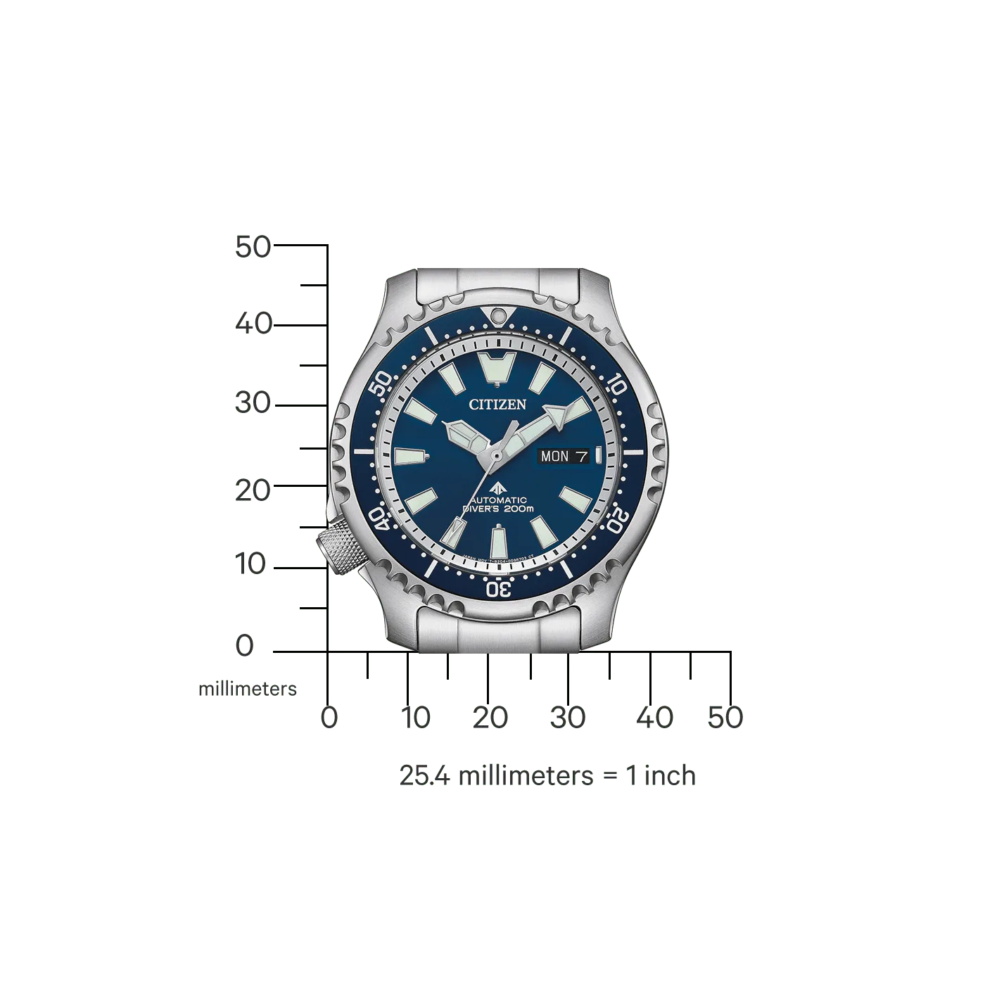 Citizen Promaster Marine Automatic Divers men's watch including replacement strap NY0161-63LE