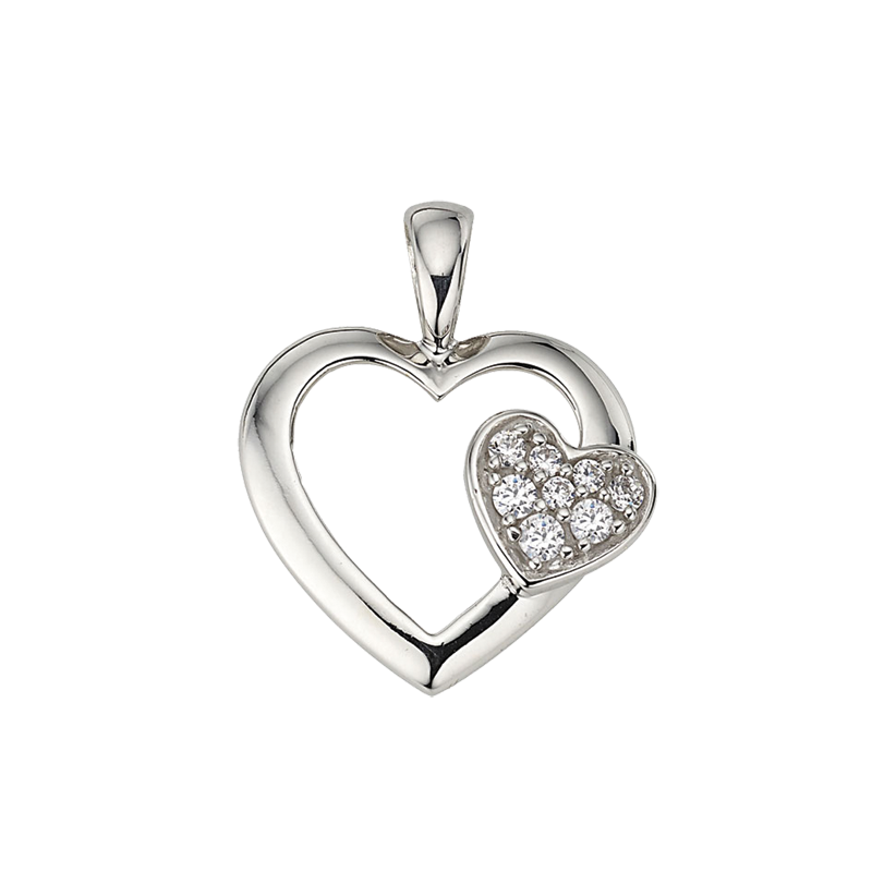 CEM 925 silver pendant hearts BAH904885