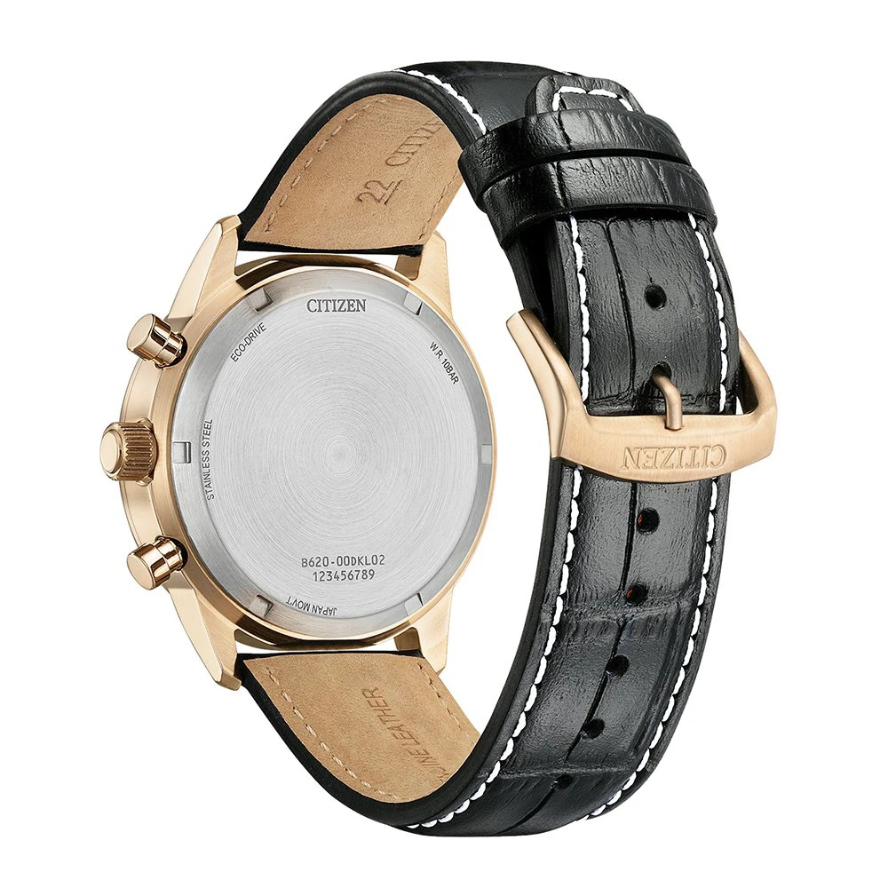 Citizen Eco-Drive Classic Chronograph Rose Gold Stainless Steel Case, 42 mm Men's Watch CA4723-03A