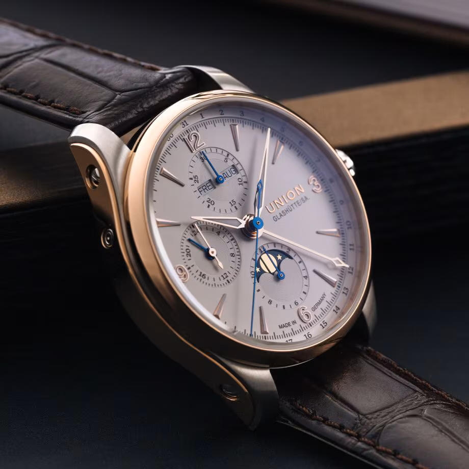 Union Glashütte Belisar Chronograph Moonphase 18KT Rose Gold Men's Watch D907.425.46.017.01