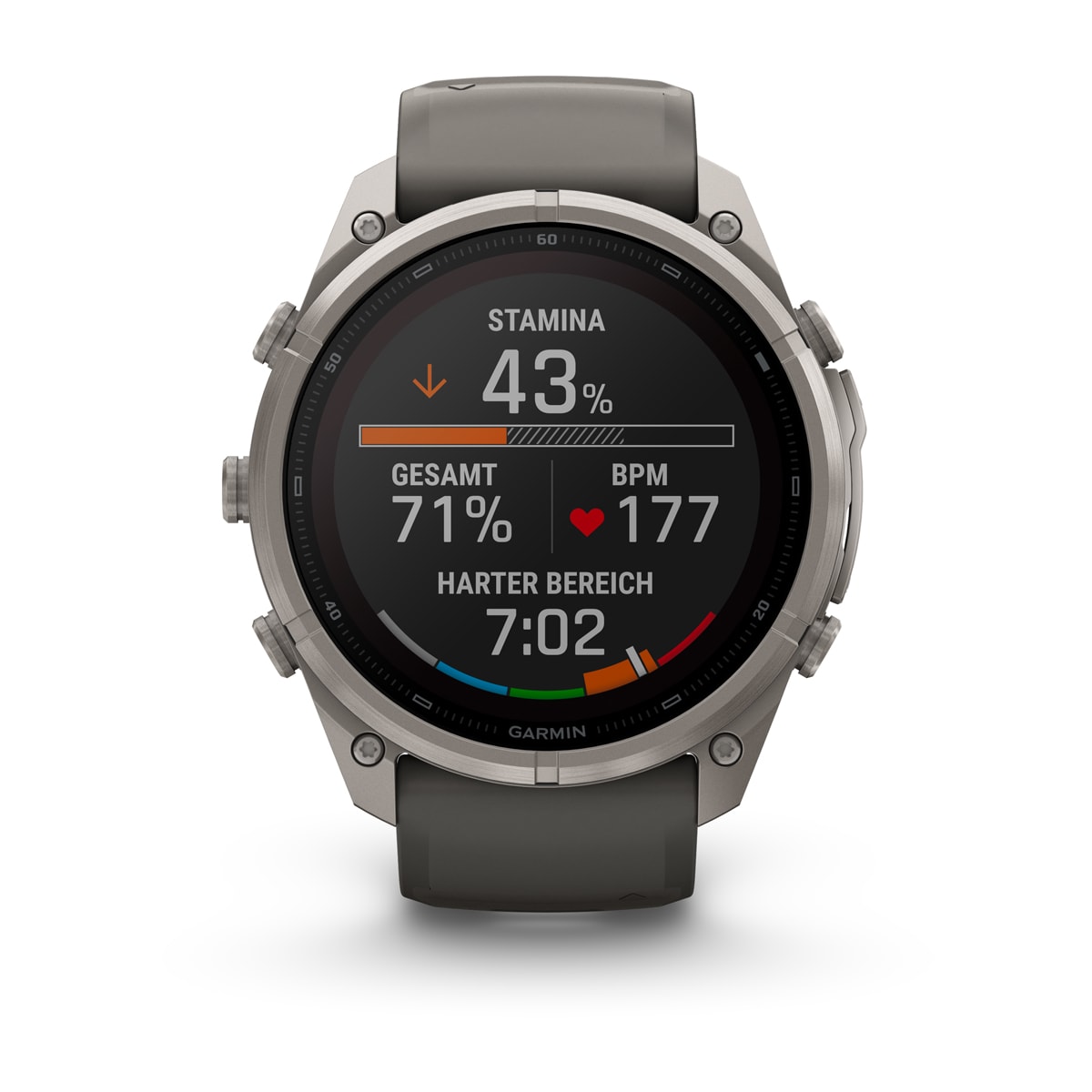 Garmin fēnix® 9 Pro inReach® Solar - 51 mm MIP Sapphire Titanium with Pebble Gray/Silver Gray Silicone Band 010-04339-01