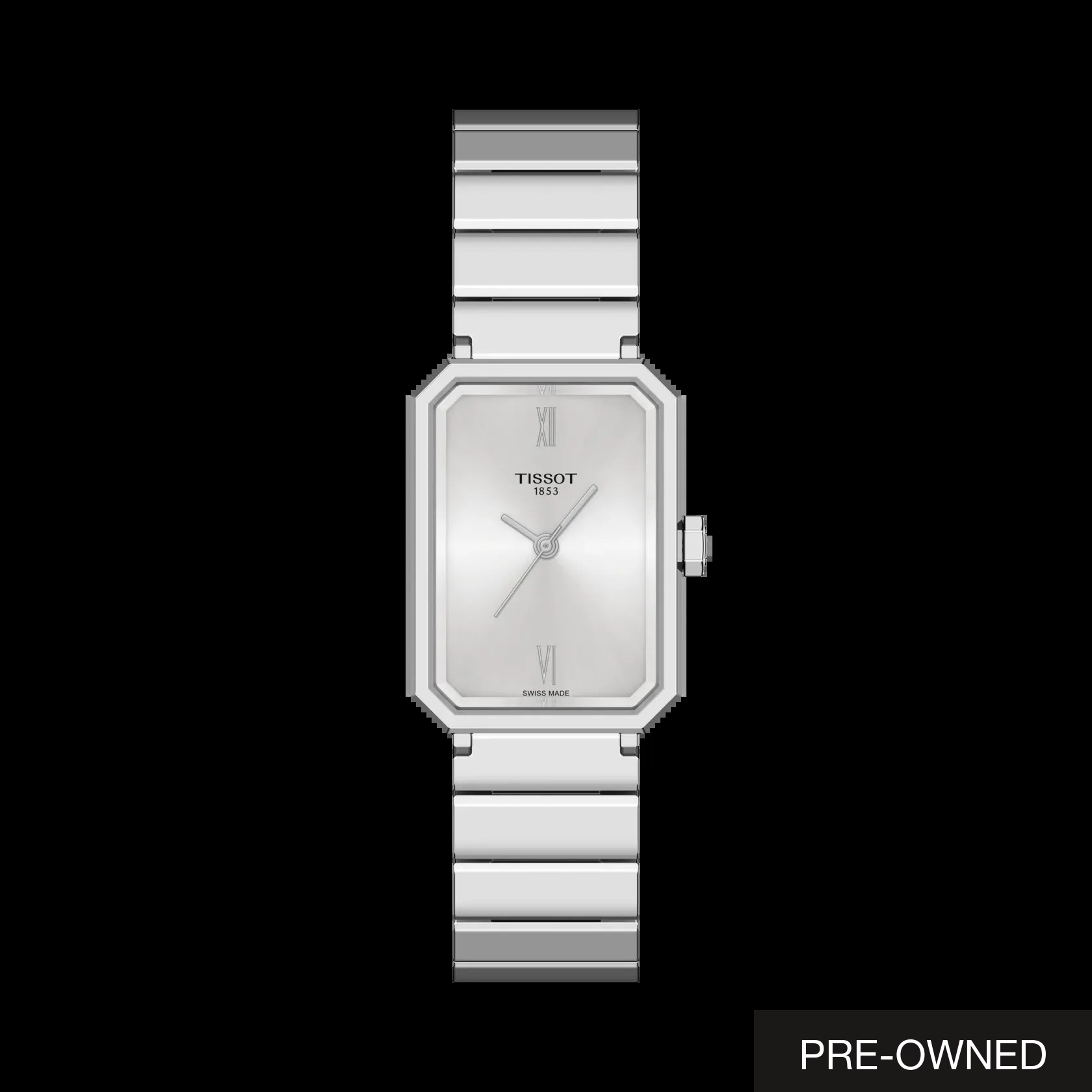 Pre-owned Tissot T-Lady SRV white ladies' watch T160.110.11.033.00