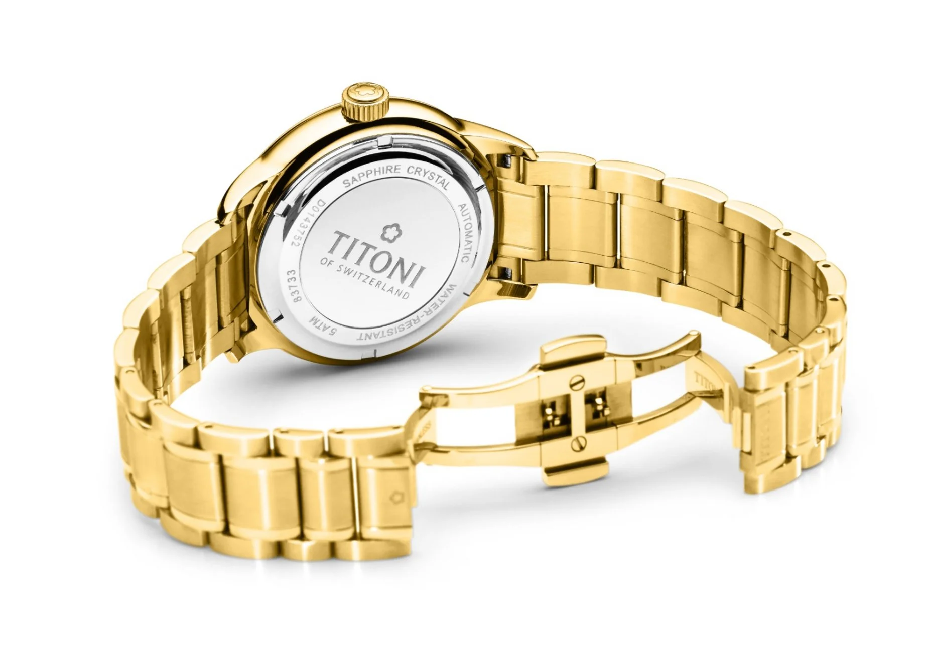 Titoni Airmaster yellow gold men's watch 83733G-651