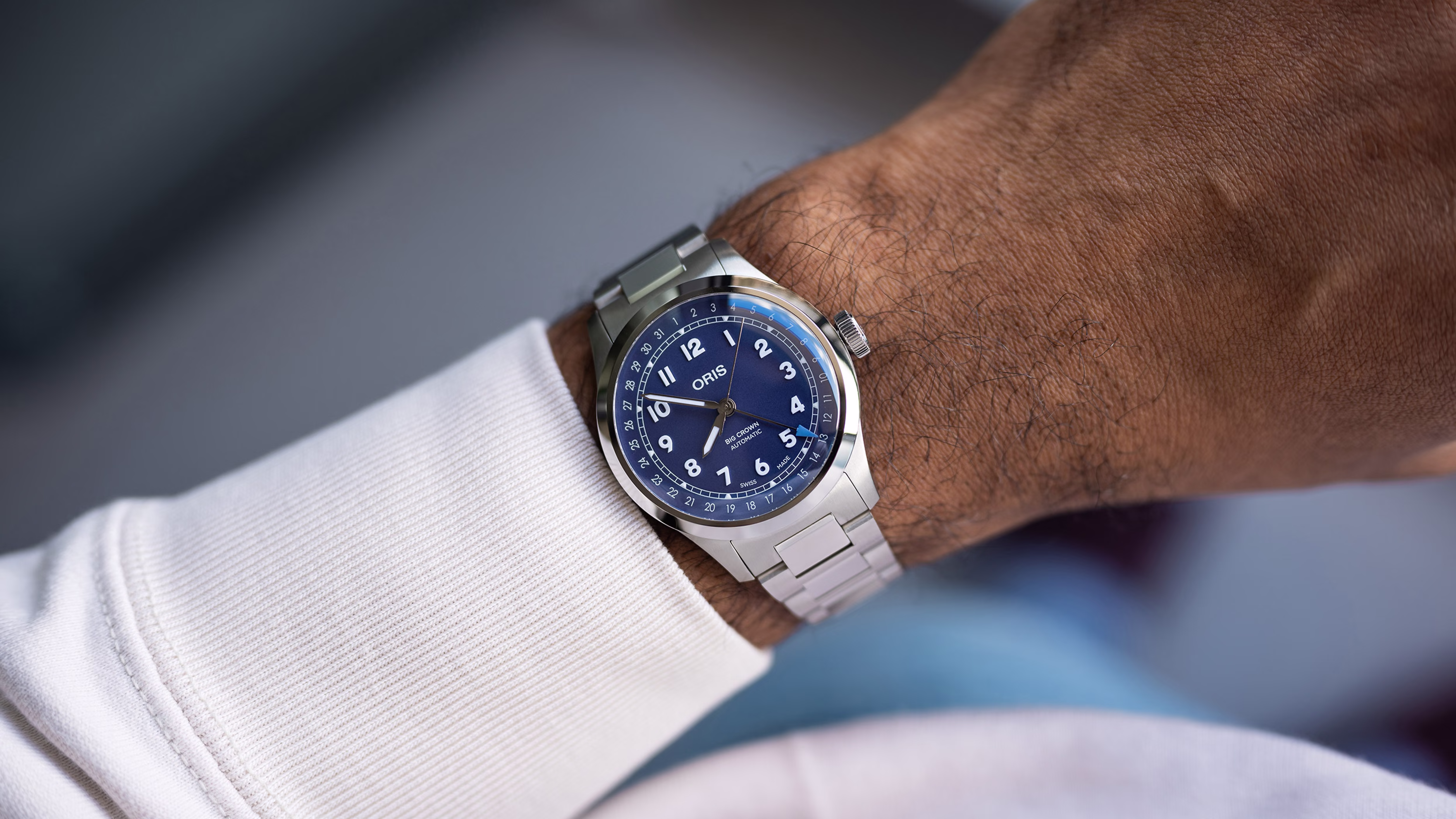 Oris Big Crown Pointer Date, 40mm, stainless steel, 41-hour power reserve, blue men's watch 01 754 7798 4068-07 8 20 06