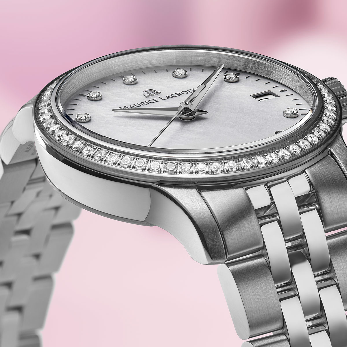Maurice Lacroix 1975 Quartz 33mm, quartz movement, 11 diamonds ladies' watch 751006-SD502-170-1