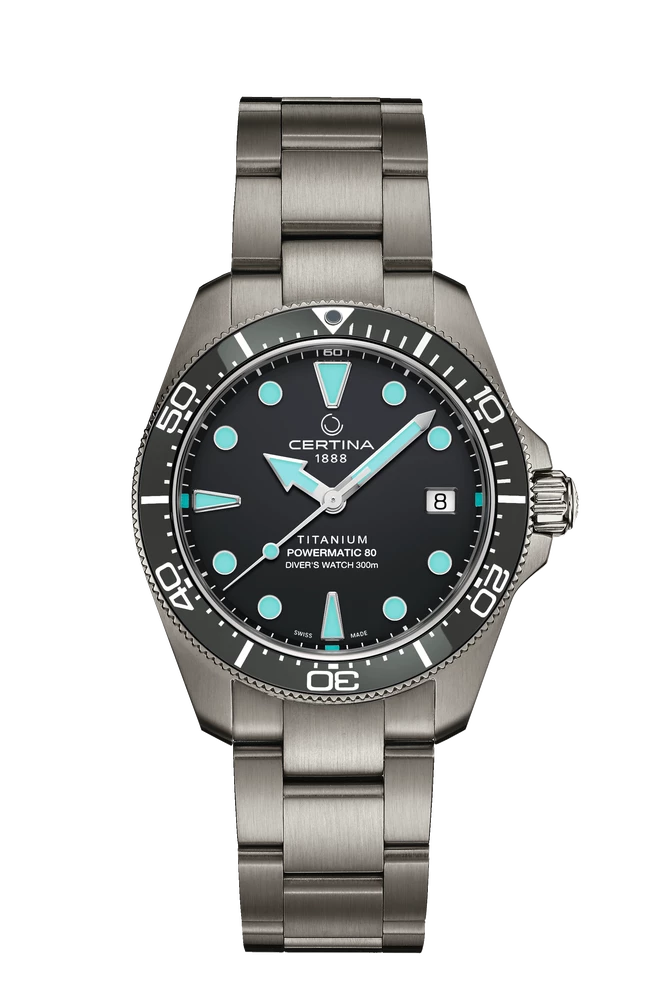 Certina DS Action Diver 38mm Titanium Automatic Grey Ladies' Watch C048.807.44.081.00