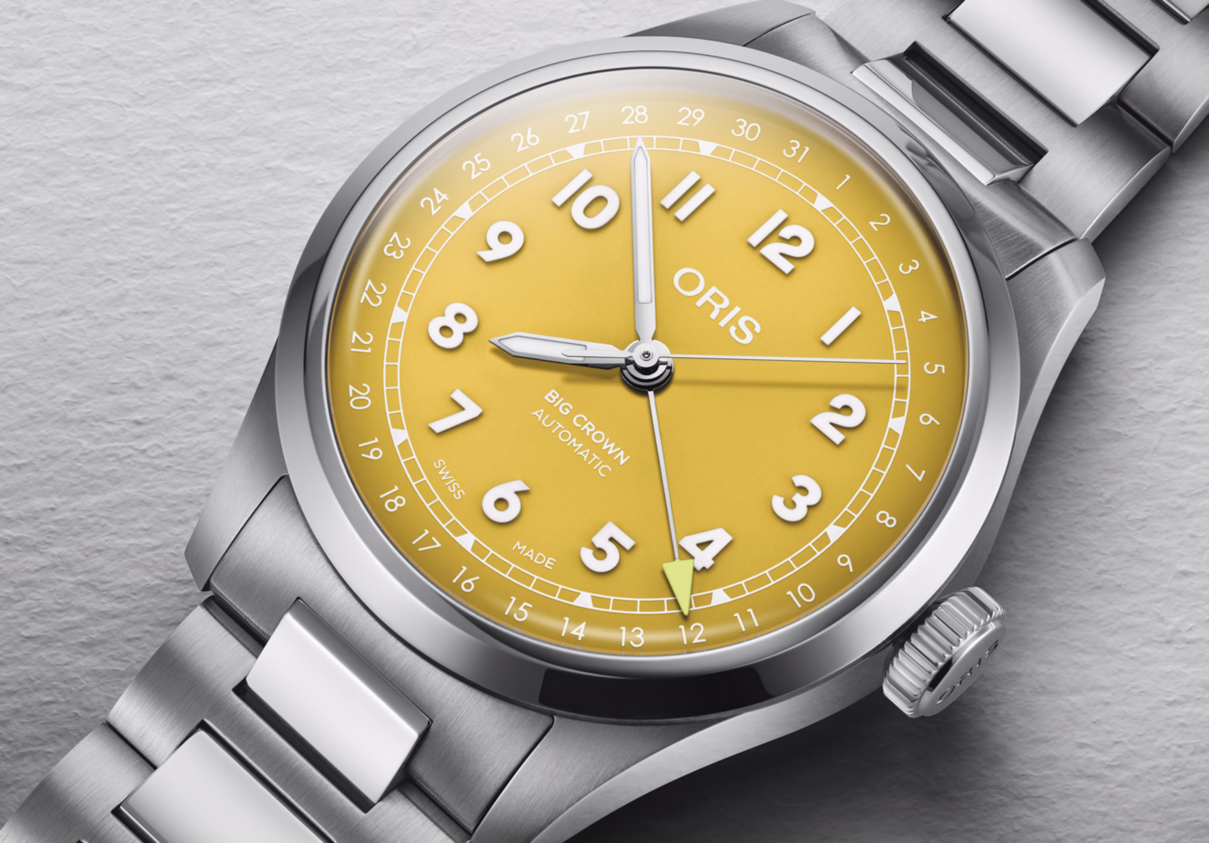 Oris Big Crown Pointer Date 40mm, automatic, stainless steel, yellow men's watch 01 754 7798 4069-07 8 20 06