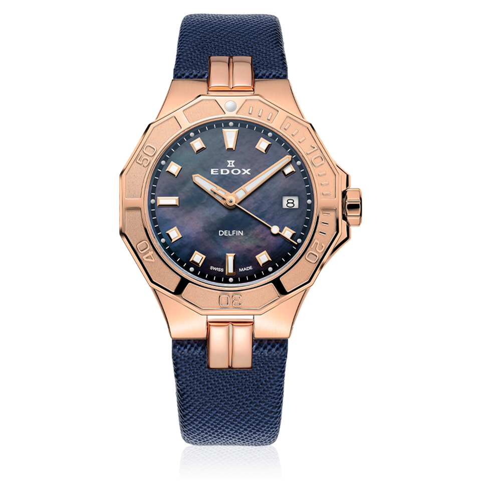 Edox Delfin Diver Date Lady Women's Watch 53020 37RC NANR