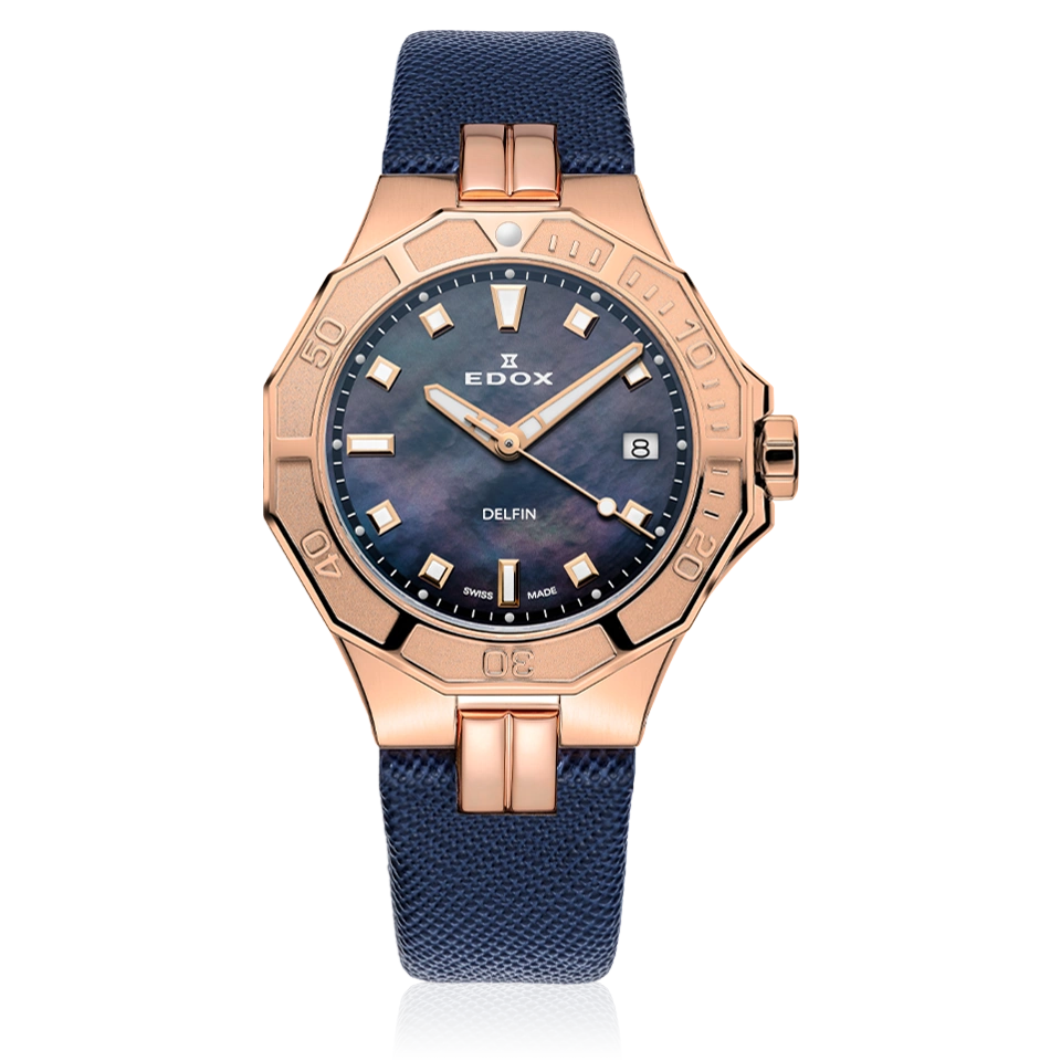 Edox Delfin Diver Date Lady Women's Watch 53020 37RC NANR