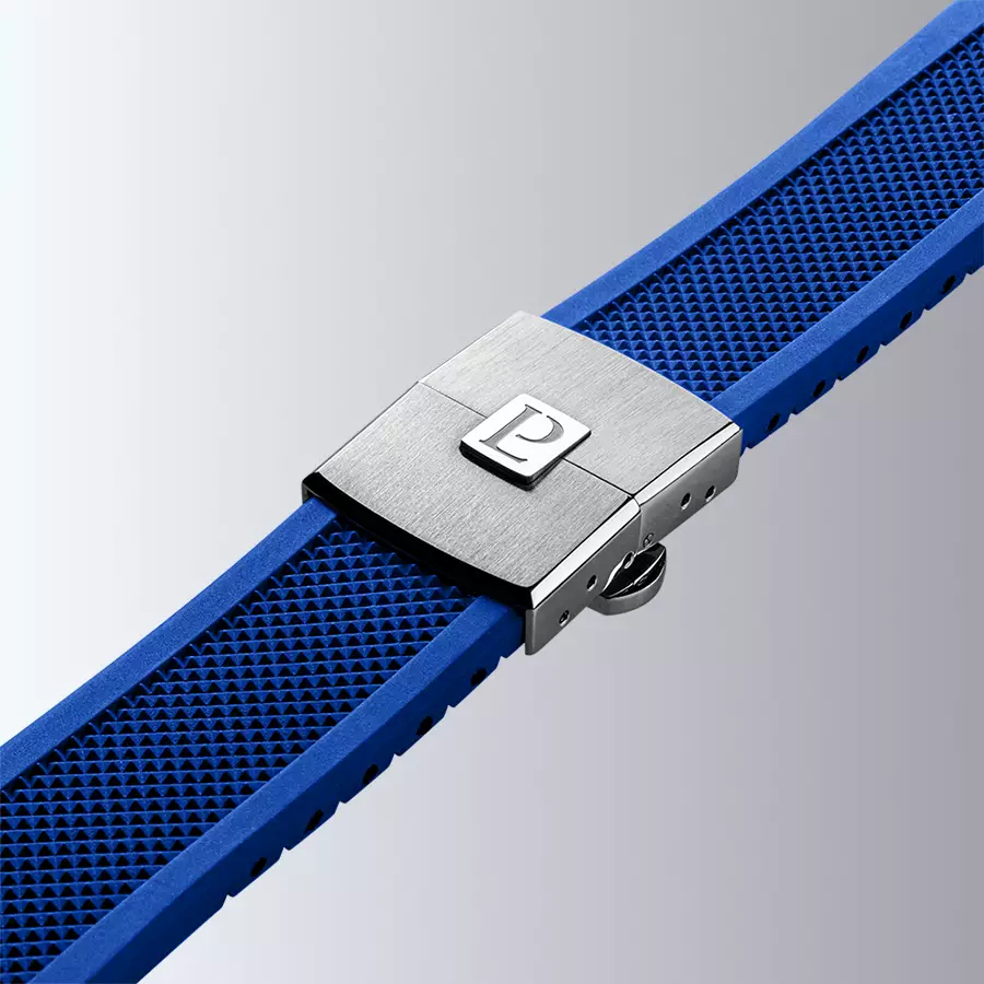 1977 ARSENE Automatique, 41 MM, Cadran Bleu, Bracelet Caoutchouc FKM Bleu Men's Watch 1977P02166