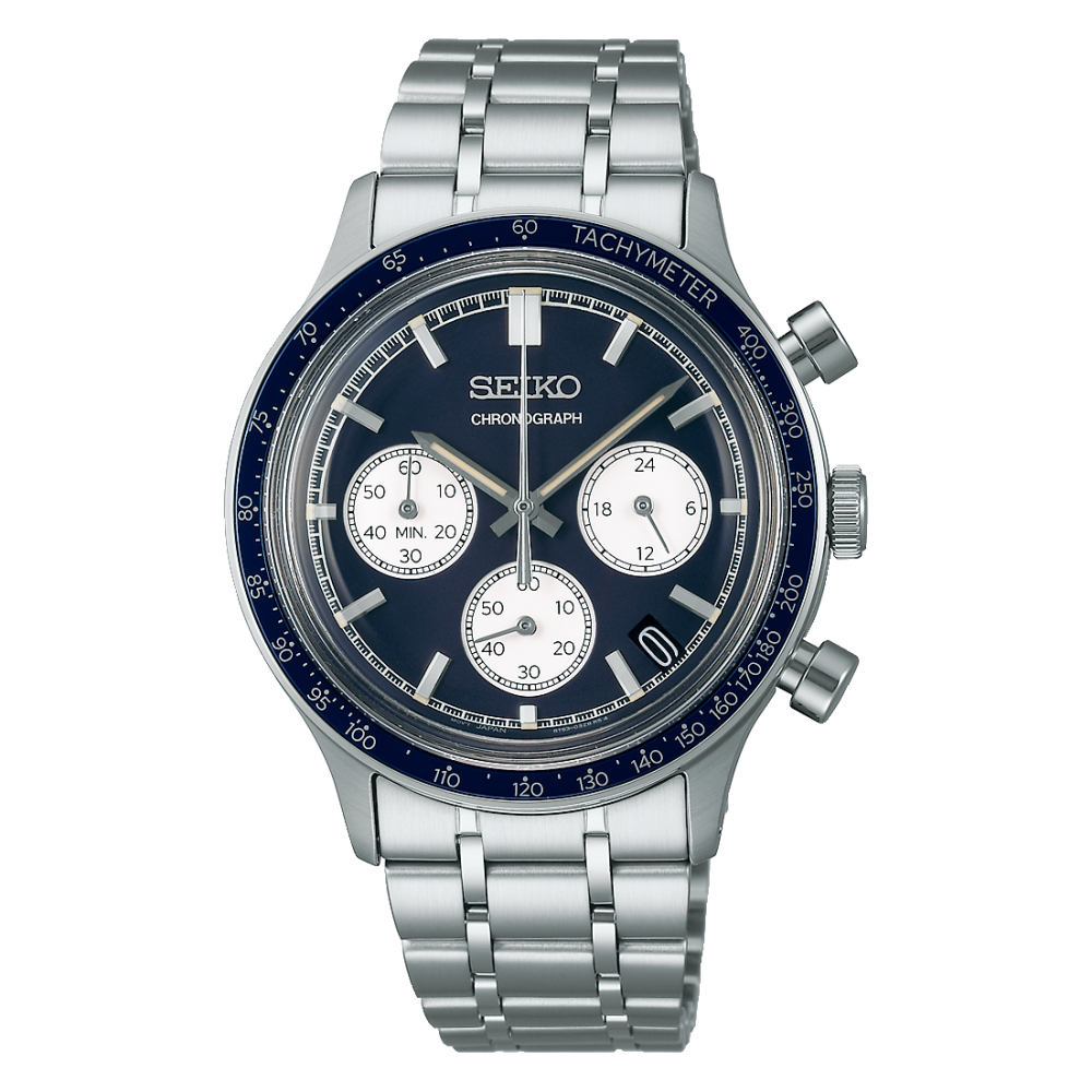 Seiko Quartz Chronograph Blue Men's Watch SSB477P1
