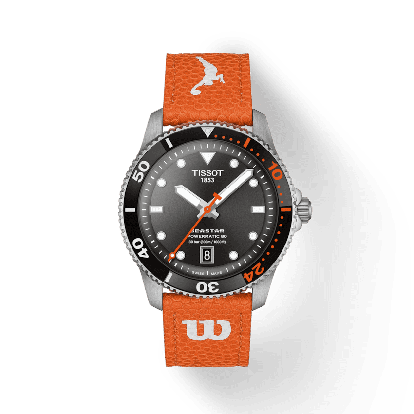 Tissot Seastar Wilson WNBA set with white leather strap T120.807.17.051.00